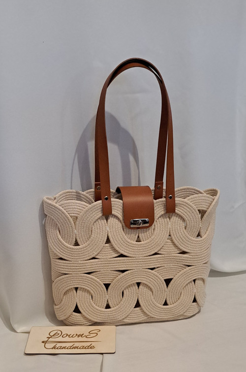 Handmade kabelka NADY- písková — foto 1