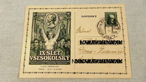 Dopisnice : IX. slet - Praha 1932 č 7