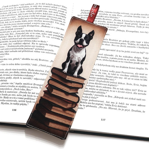BULDOČEK - textilní záložka do knihy