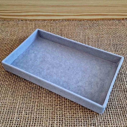 Organizér box (semišový, šedý) rozměr 21x12,5x2,5