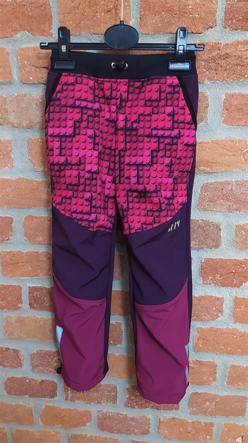 Softshellové kalhoty zimní 110-116 švestkové