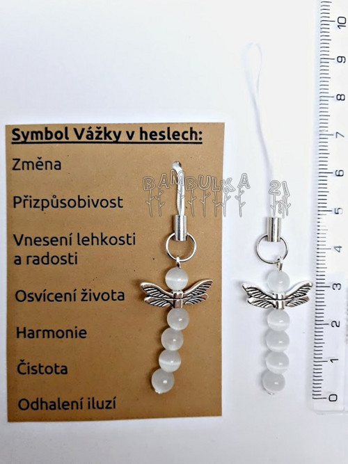 Vážka 4. přívěsek na klíče, kabelku, peněženku,...