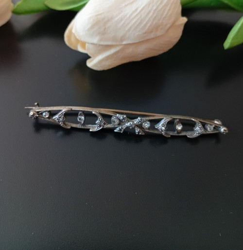 Elegantní starožitná brož, art-deco, 30-léta