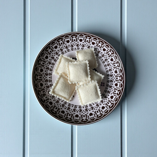 Ravioly 1 / Těstoviny z filcu - sada 5 ks
