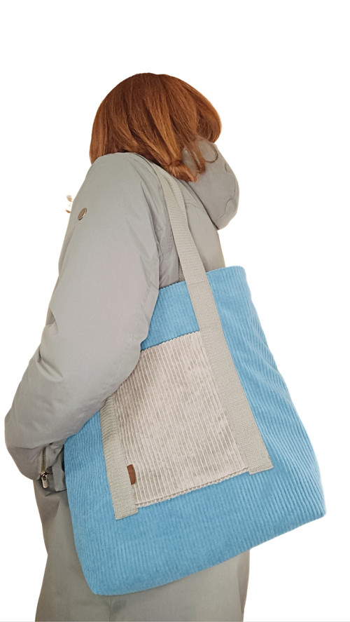Taška manšestr SHOPPER BLUE