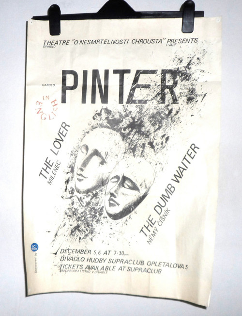 PLAKÁT • Harold Pinter / Divadlo hudby, 1990 — foto 1