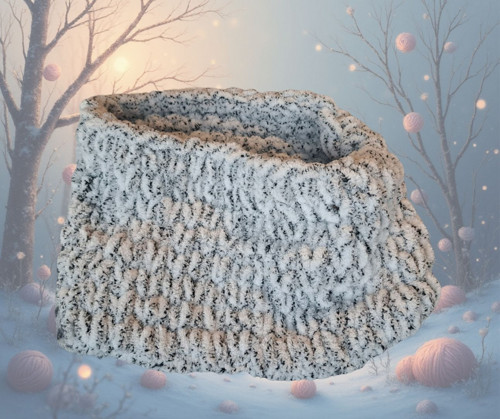 Puffy nákrčník bílo-černý — foto 1