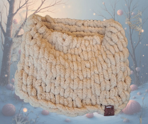 Puffy nákrčník - krémový