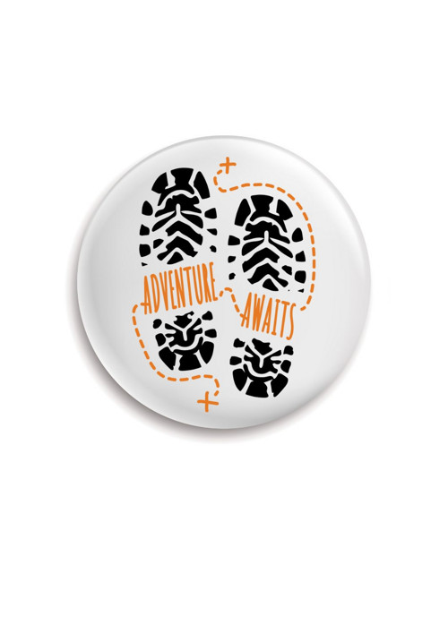 Placka (odznak, button) - Camping&Adventure Awaits