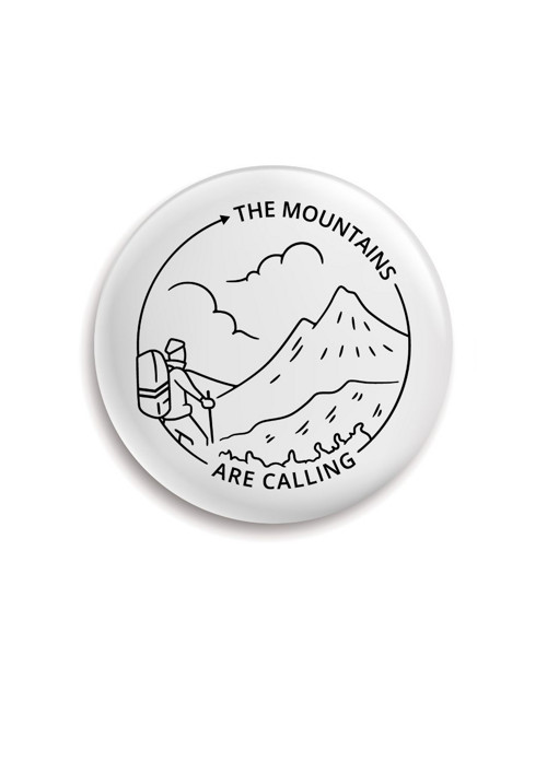 Placka (odznak, button) - Mountains are calling