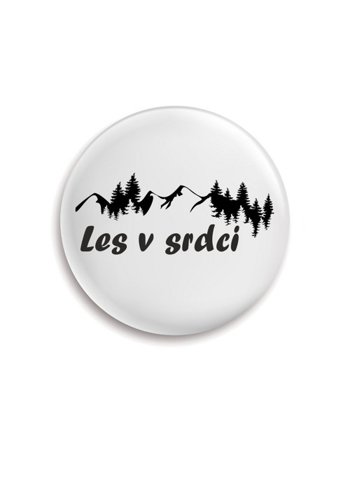 Placka (odznak, button) - Les v srdci