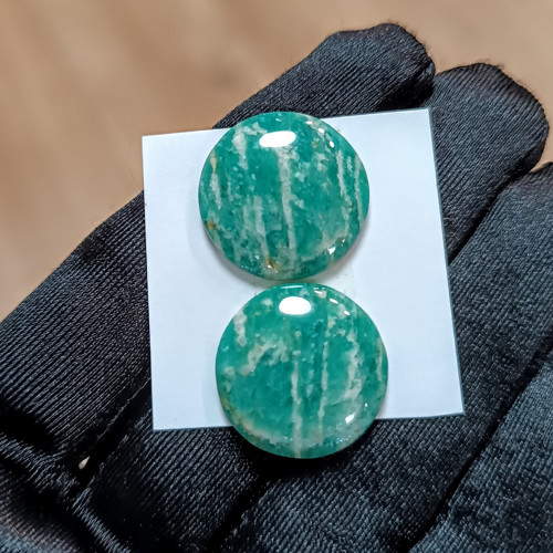 Amazonit, ID 5362, průměr 20 mm
