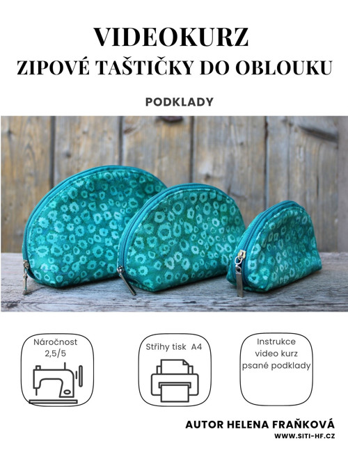 Videonávod zipové taštičky do oblouku 3 velikosti