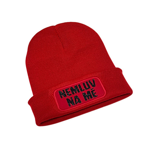 Čepice “Nemluv na mě” červená