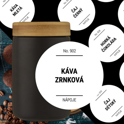 12 etiket na NÁPOJE bílé