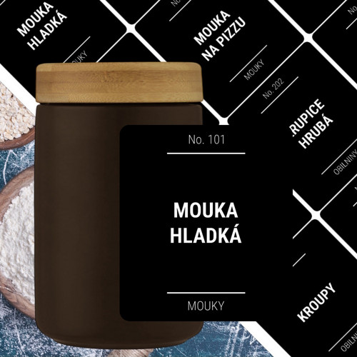 36 etiket na potraviny sada A černé