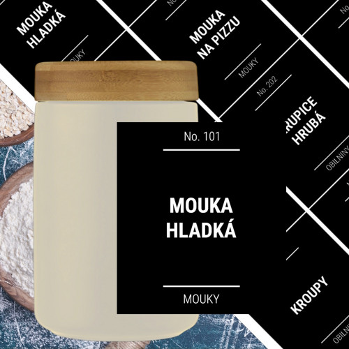 36 etiket na potraviny sada A černé