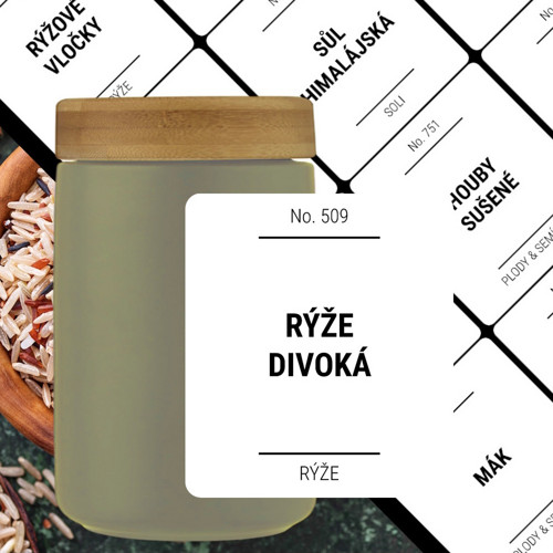 36 etiket na potraviny sada C bílé