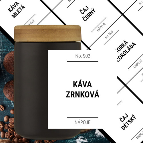 12 etiket na NÁPOJE bílé