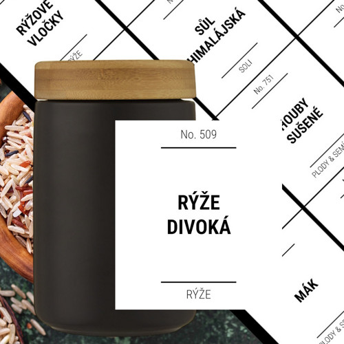 36 etiket na potraviny sada C bílé