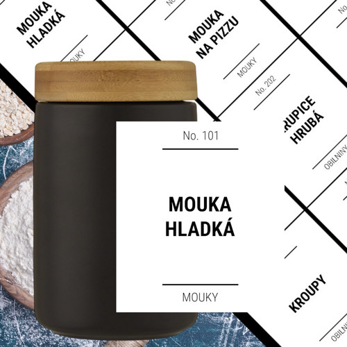 36 etiket na potraviny sada A bílé