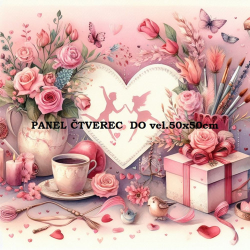Bavlněný panel 10x10 cm