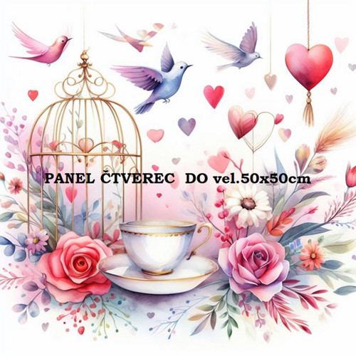 Bavlněný panel 10x10 cm — foto 1