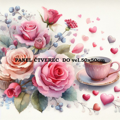 Bavlněný panel 10x10 cm