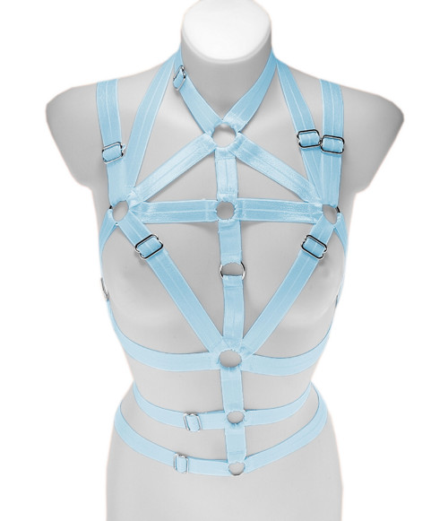 Harness dámský modrý nastavitelný postroj