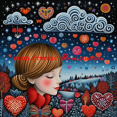 Bavlněný panel 10x10 cm