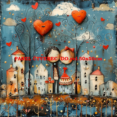 Bavlněný panel 10x10 cm — foto 1