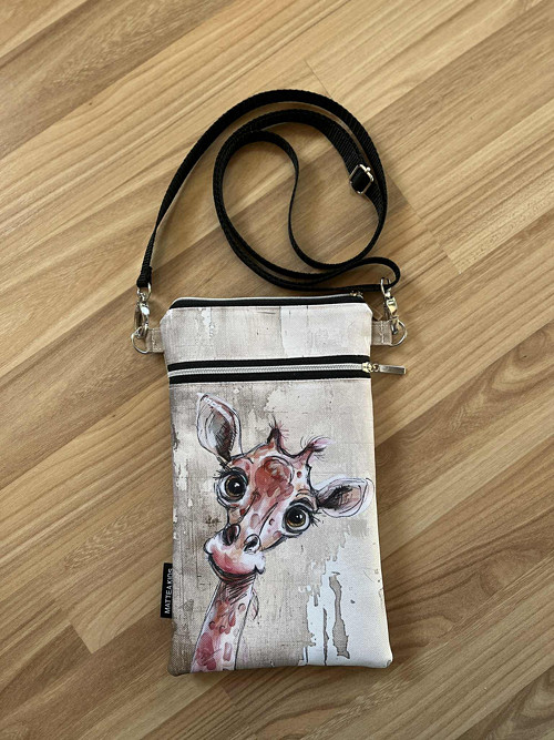 Žirafa - taštička crossbody na mobil