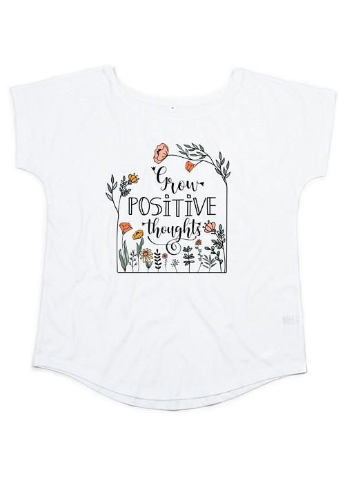 Bio dámské tričko "Grow positive thoughts"