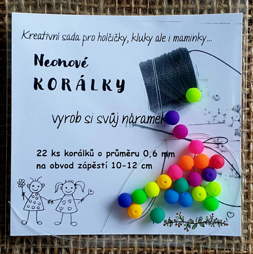 Tvořivá sada k výrobě NEONOVÉHO NÁRAMKU z korálků