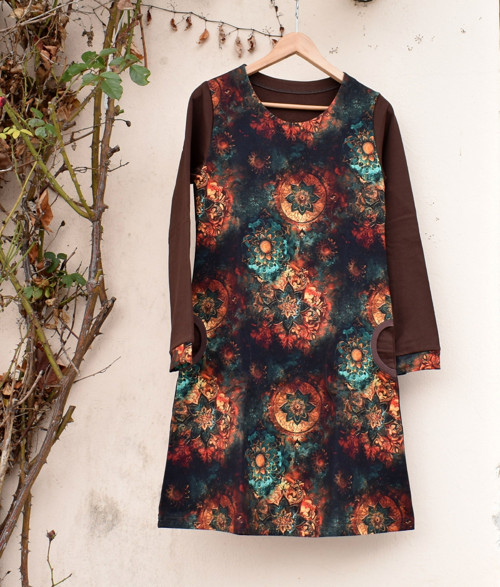Šaty Mandaly v čokoládě M/L