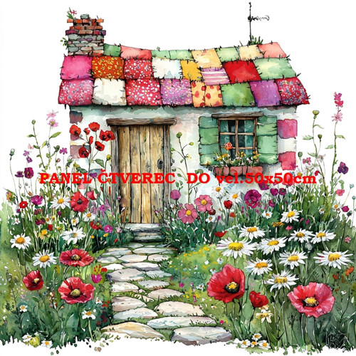 Bavlněný panel 25x25 cm - skladem