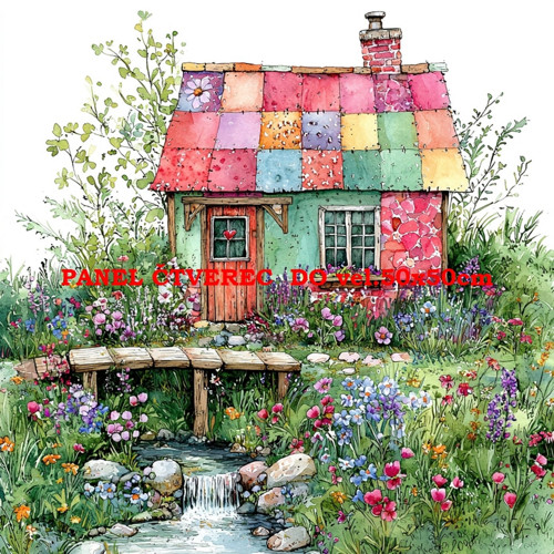 Bavlněný panel 25x25 cm - skladem — foto 1