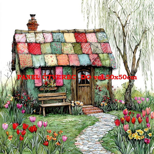 Bavlněný panel 25x25 cm - skladem — foto 1