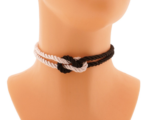 Shibari proplétaný choker collar provaz náhrdelník