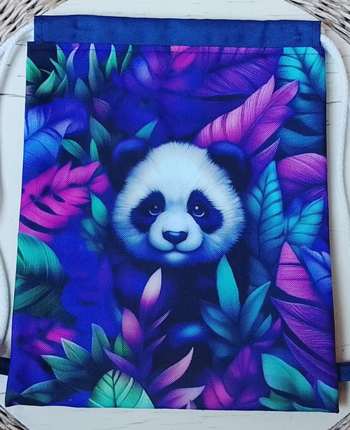 Stahovací vak XS panda v listí