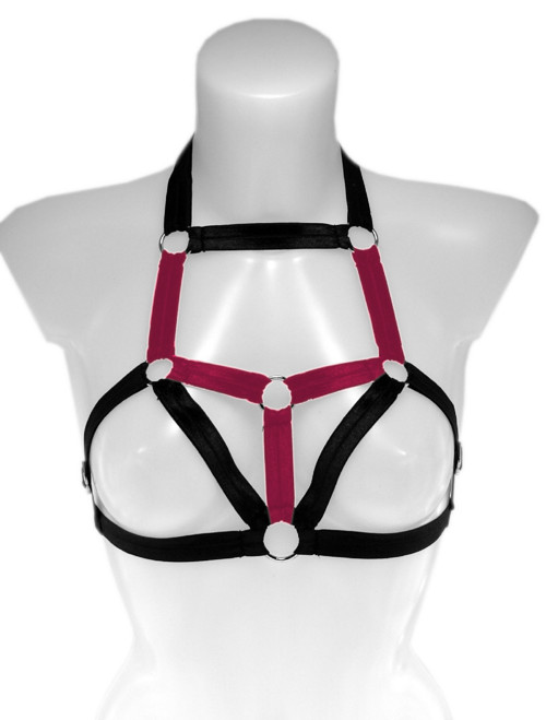 Harness nastavitelný elastický goth postroj — foto 1