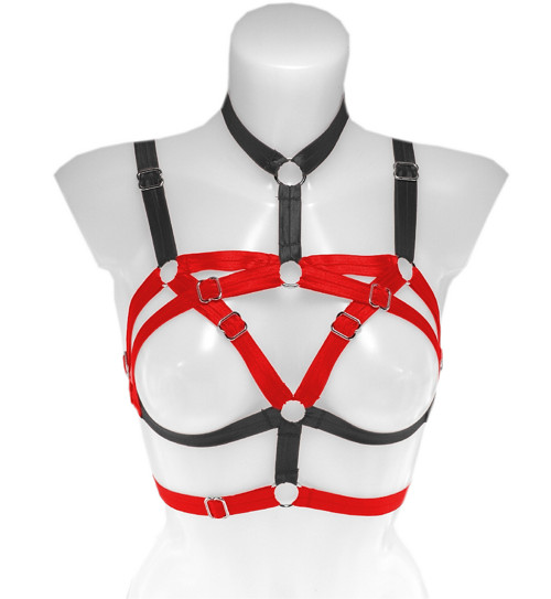 Harness sexy nastavitelný gothic kostým top