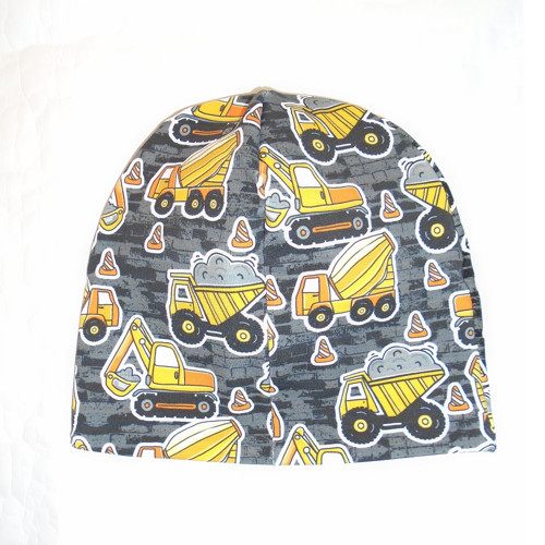 Dětská čepice Stavební stroje 48 - 50 cm