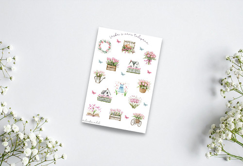 Samolepky Láska s vůní tulipánů
