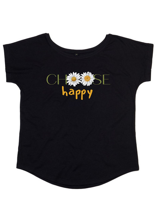 Bio dámské tričko "Choose HAPPY"