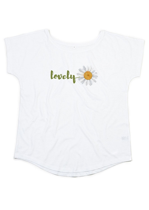 Bio dámské tričko "Lovely & Daisies"