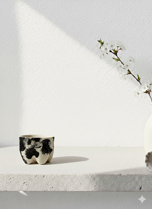 Hrnek PET - Punta black/white