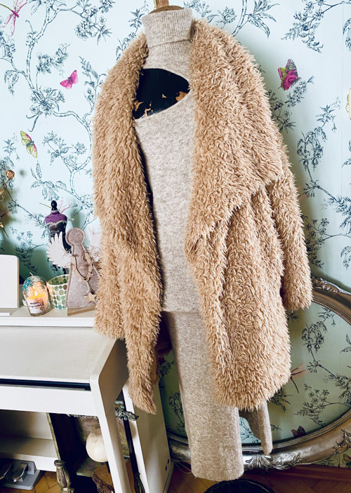 Boho Kabát chlupáč — foto 1