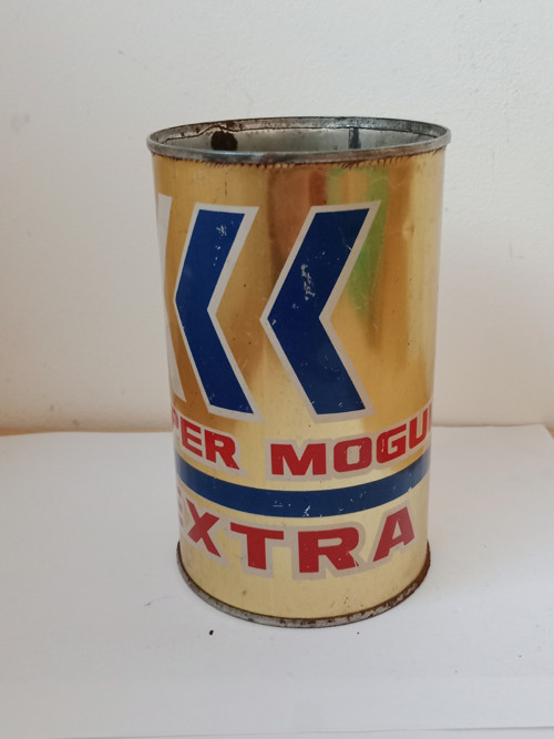 Retro plechovka od oleje SUPER MOGUL - dekorace