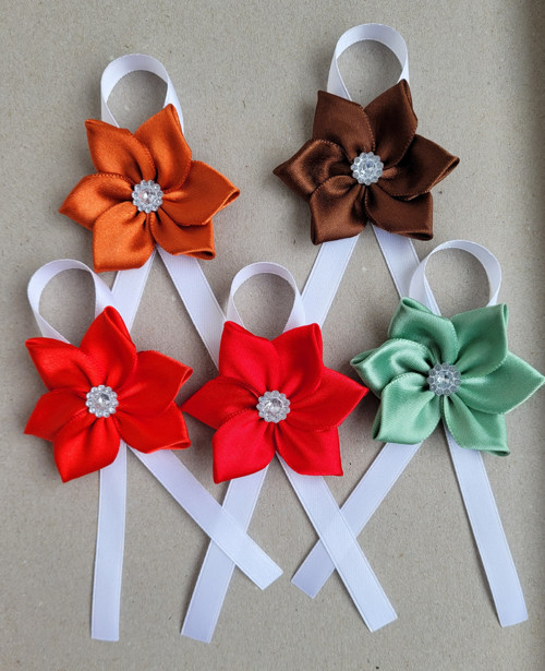 5x střední kanzashi - kotiliony - taneční SKLADEM